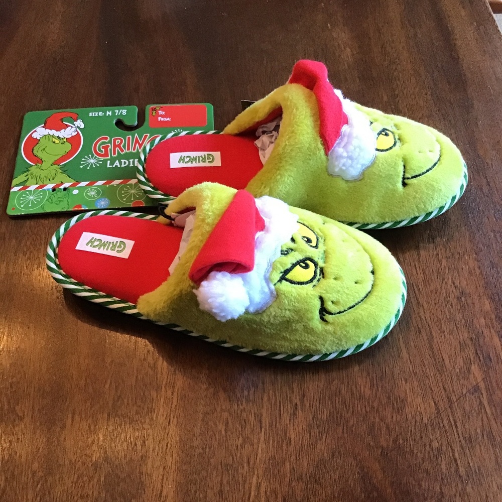 Grinch Xmas Slippers